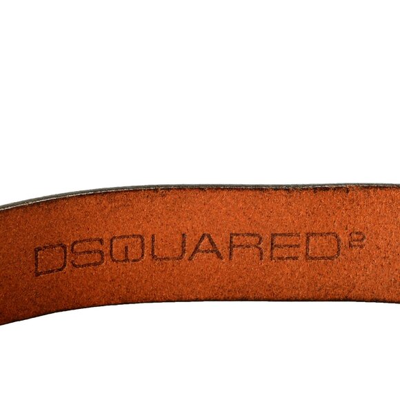 Dsquared2 Women\'s Chocolate Brown Leather Belt Sz L/44 main image 5